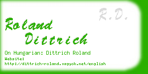 roland dittrich business card